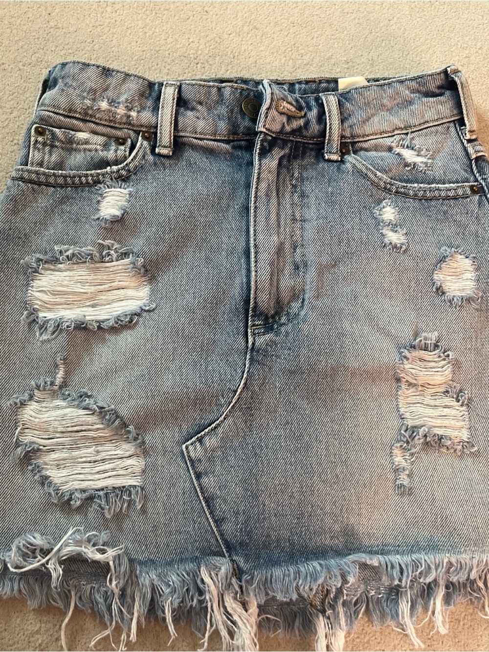 SER.O.YA Light Blue Denim ALLI Mini Skirt